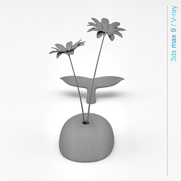 3d alessandro flowers whale vase - Whale vase by lajhar